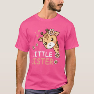 Giraffe Safari Zoo Animal Giraffe Little Sister T-Shirt