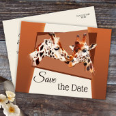 Giraffe Safari Zoo Save the Date Postkarte