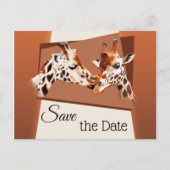 Giraffe Safari Zoo Save the Date Postkarte (Vorderseite)