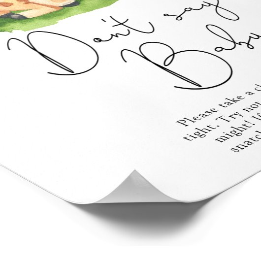 Giraffe - Sag kein Babyposter Poster (Ecke)