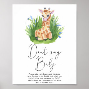 Giraffe - Sag kein Babyposter Poster