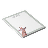 Giraffe-Sage-Monogramm aus dem Schreibtisch der Vo Notizblock (angewinkelt)
