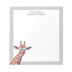 Giraffe-Sage-Monogramm aus dem Schreibtisch der Vo Notizblock