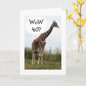 GIRAFFE SAGT, 40 SIEHT GUT AUF UNS VON HIER AUS AN KARTE (Gelbe Blume)