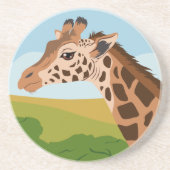 Giraffe Sandstein Untersetzer (Vorne)