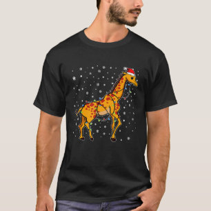 Giraffe Santa Christmas T-Shirt
