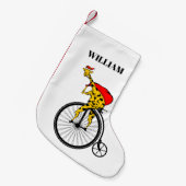 Giraffe Santa Claus Christmas Kleiner Weihnachtsstrumpf (Vorderansicht (hängend))