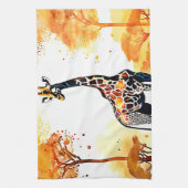 Giraffe Savannah Art Geschirrtuch (Vertikal)