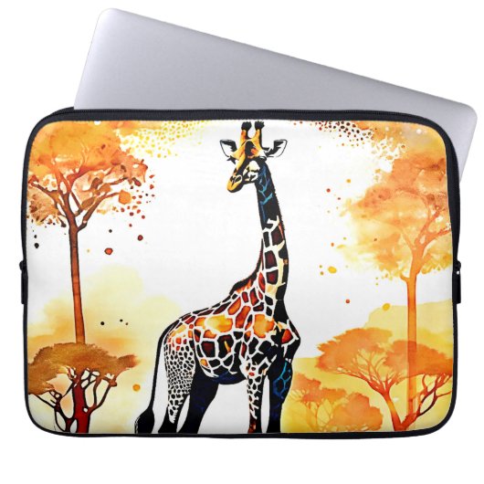 Giraffe Savannah Art Laptopschutzhülle (Vorderseite)