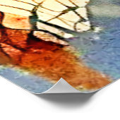 Giraffe Savannah Art Poster (Ecke)