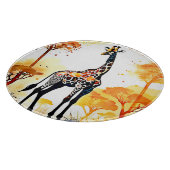 Giraffe Savannah Art Schneidebrett (Ecke)