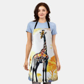 Giraffe Savannah Art Schürze (Getragen)