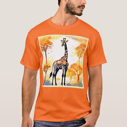Giraffe Savannah Art T-Shirt (Vorderseite)