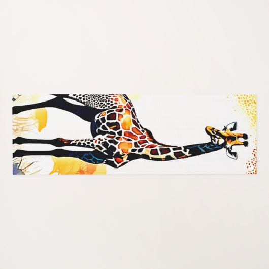 Giraffe Savannah Art Yogamatte (Rückseite (Horizontal))