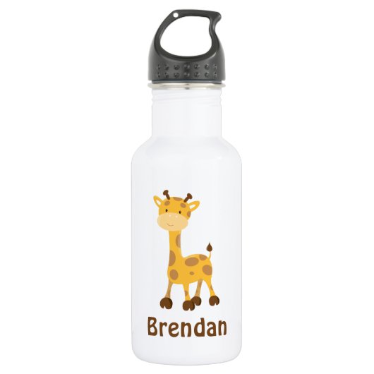 Giraffe scherzt personalisiertes trinkflasche (Vorderseite)