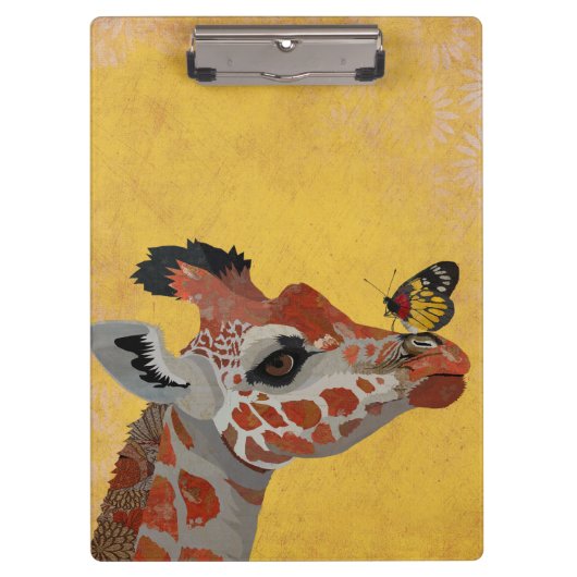 GIRAFFE & SCHMETTERLING KLEMMBRETT (Vorderseite)