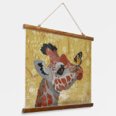 GIRAFFE & SCHMETTERLING WANDTEPPICH MIT HOLZRAHMEN (Gewinkelt)