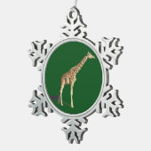Giraffe Schneeflocken Zinn-Ornament (Rechts)
