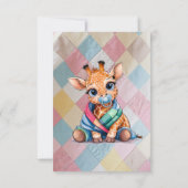 Giraffe Schnuller Girl Boy Babydusche Danke (Rückseite)