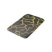 Giraffe, Schwarz und Gelb Badematte (Schrägansicht)