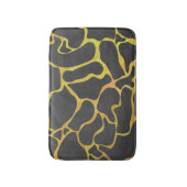 Giraffe, Schwarz und Gelb Badematte (Vorderseite Vertikal)