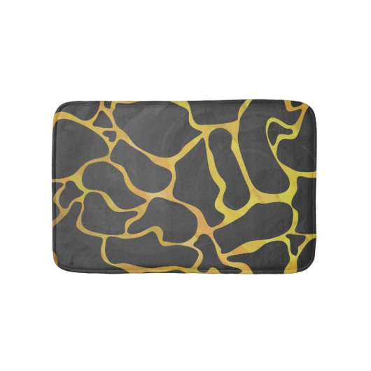 Giraffe, Schwarz und Gelb Badematte (Vorderseite)