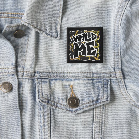 Giraffe, Schwarz und Gelb Button (Beispiel)