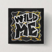 Giraffe, Schwarz und Gelb Button (Vorderseite)