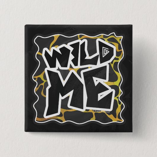 Giraffe, Schwarz und Gelb Button (Vorderseite)