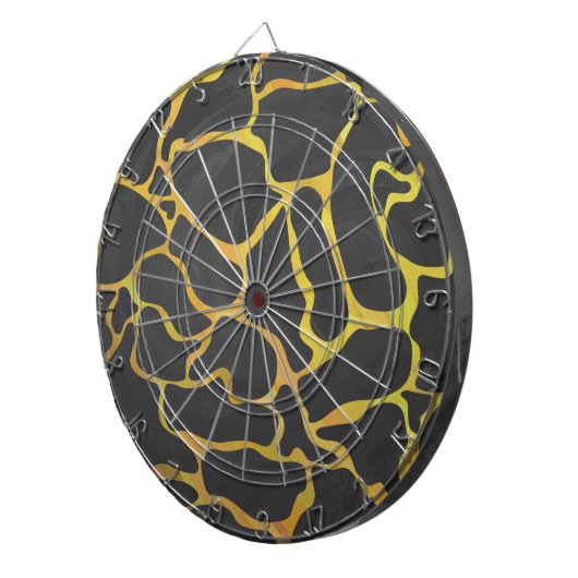 Giraffe, Schwarz und Gelb Dartscheibe (Vorderseite rechts)