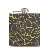 Giraffe, Schwarz und Gelb Flachmann (Vorderseite)