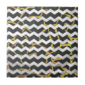 Giraffe, Schwarz und Gelb Fliese (Vorderseite)