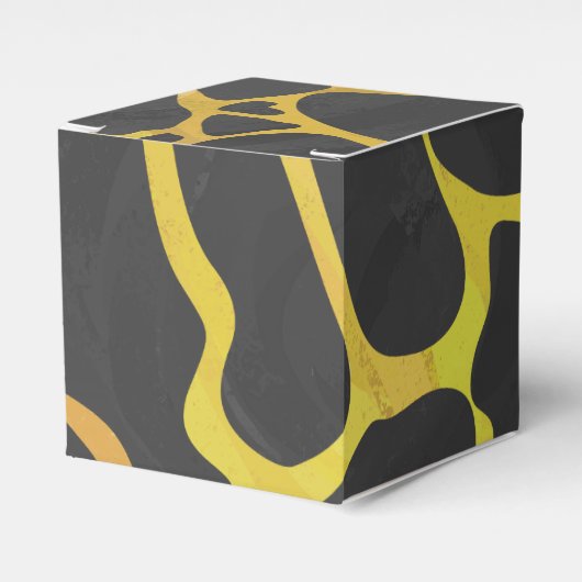 Giraffe, Schwarz und Gelb Geschenkschachtel (Vorderseite)