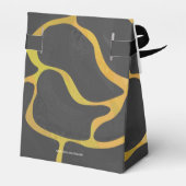 Giraffe, Schwarz und Gelb Geschenkschachtel (Rückseite)