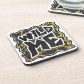 Giraffe, Schwarz und Gelb Getränkeuntersetzer (Linke Seite)