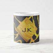 Giraffe, Schwarz und Gelb Jumbo-Tasse (Vorderseite)