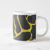 Giraffe, Schwarz und Gelb Jumbo-Tasse (Rechts)