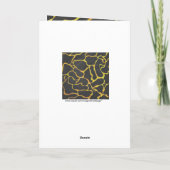 Giraffe, Schwarz und Gelb Karte (Rückseite)
