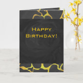 Giraffe, Schwarz und Gelb Karte (Gelbe Blume)