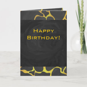 Giraffe, Schwarz und Gelb Karte