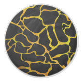 Giraffe, Schwarz und Gelb Keramikknauf (Vorderseite)