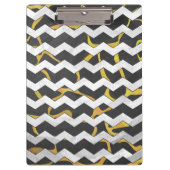 Giraffe, Schwarz und Gelb Klemmbrett (Vorderseite)