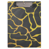 Giraffe, Schwarz und Gelb Klemmbrett (Vorderseite)