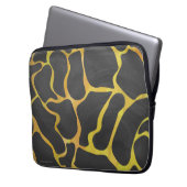 Giraffe, Schwarz und Gelb Laptopschutzhülle (Vorderseite Links)