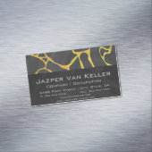 Giraffe, Schwarz und Gelb Magnetische Visitenkarte (Beispiel)