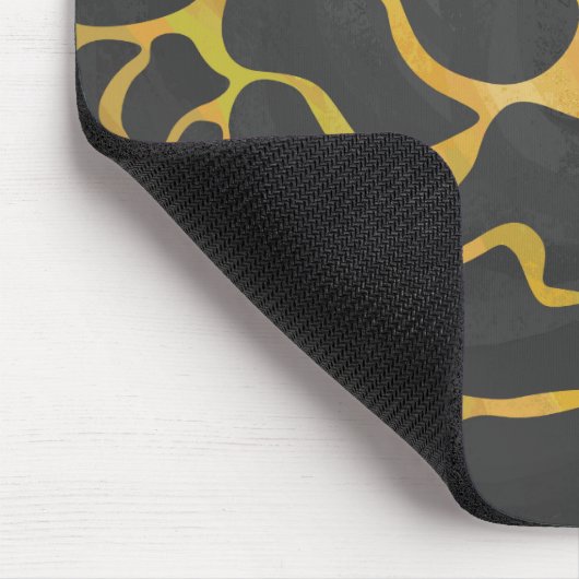 Giraffe, Schwarz und Gelb Mousepad (Ecke)