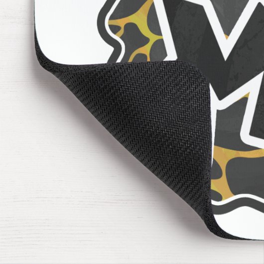 Giraffe, Schwarz und Gelb Mousepad (Ecke)