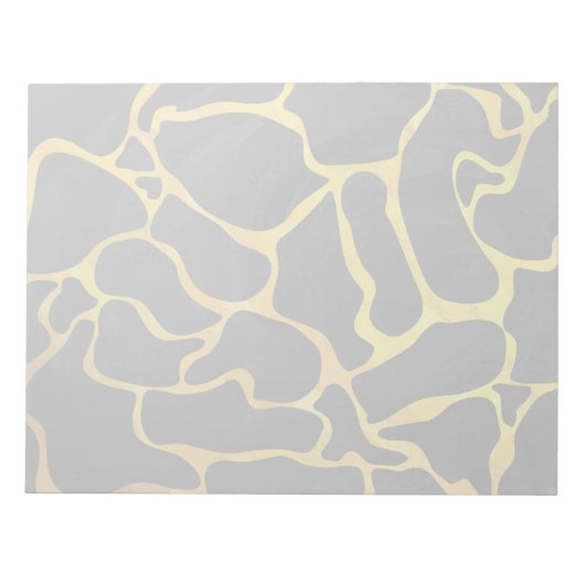 Giraffe, Schwarz und Gelb Notizblock (Vorderseite)