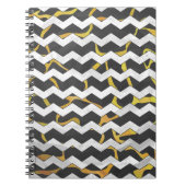 Giraffe, Schwarz und Gelb Notizblock (Vorderseite)