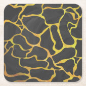 Giraffe, Schwarz und Gelb Rechteckiger Pappuntersetzer (Vorderseite)